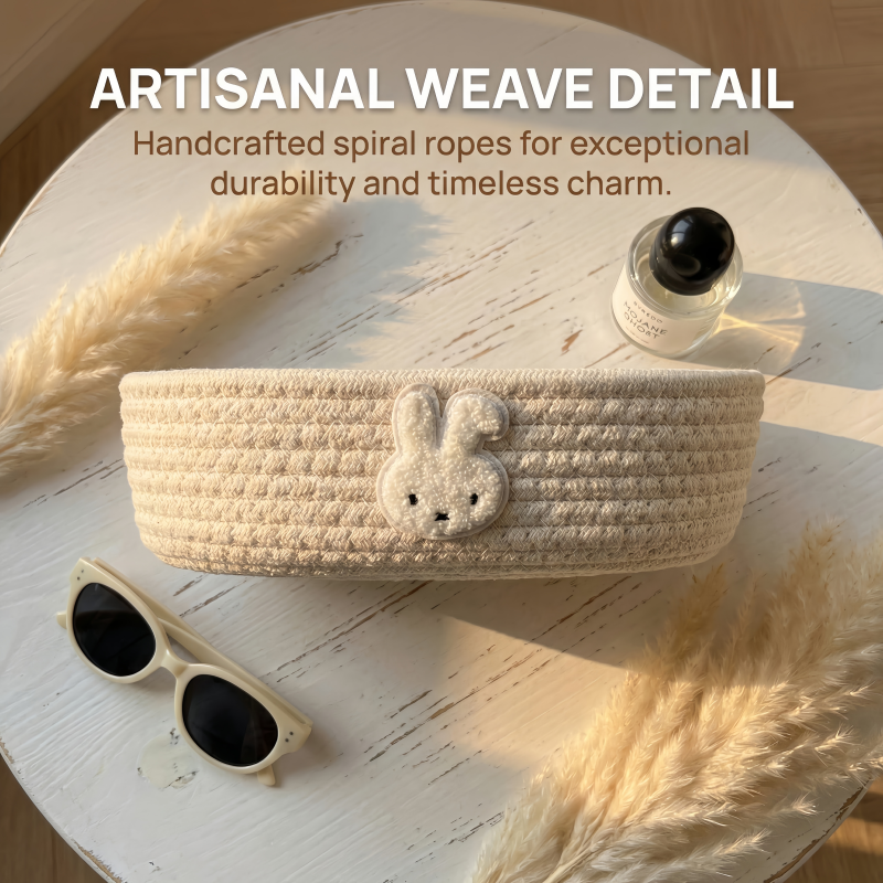 Women'S Vanity Accessories - Kawaii Miffy Hand Woven Cotton Hemp