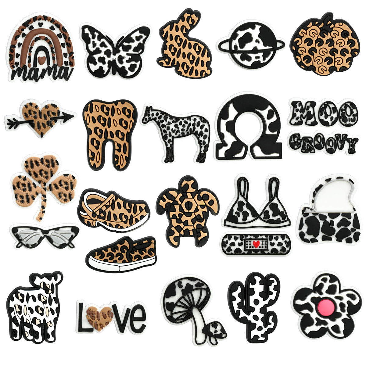 Women'S Accessories For Crocs - Leopard Print Shoe Charms for Crocs