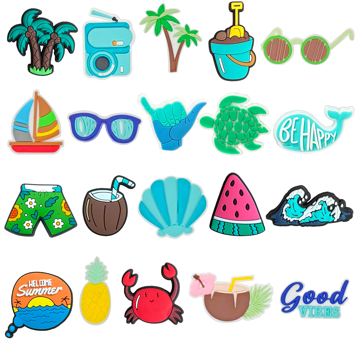 Summer Beach Coco Shoe Charms  - Women'S Accessories For Crocs recensie en prijs