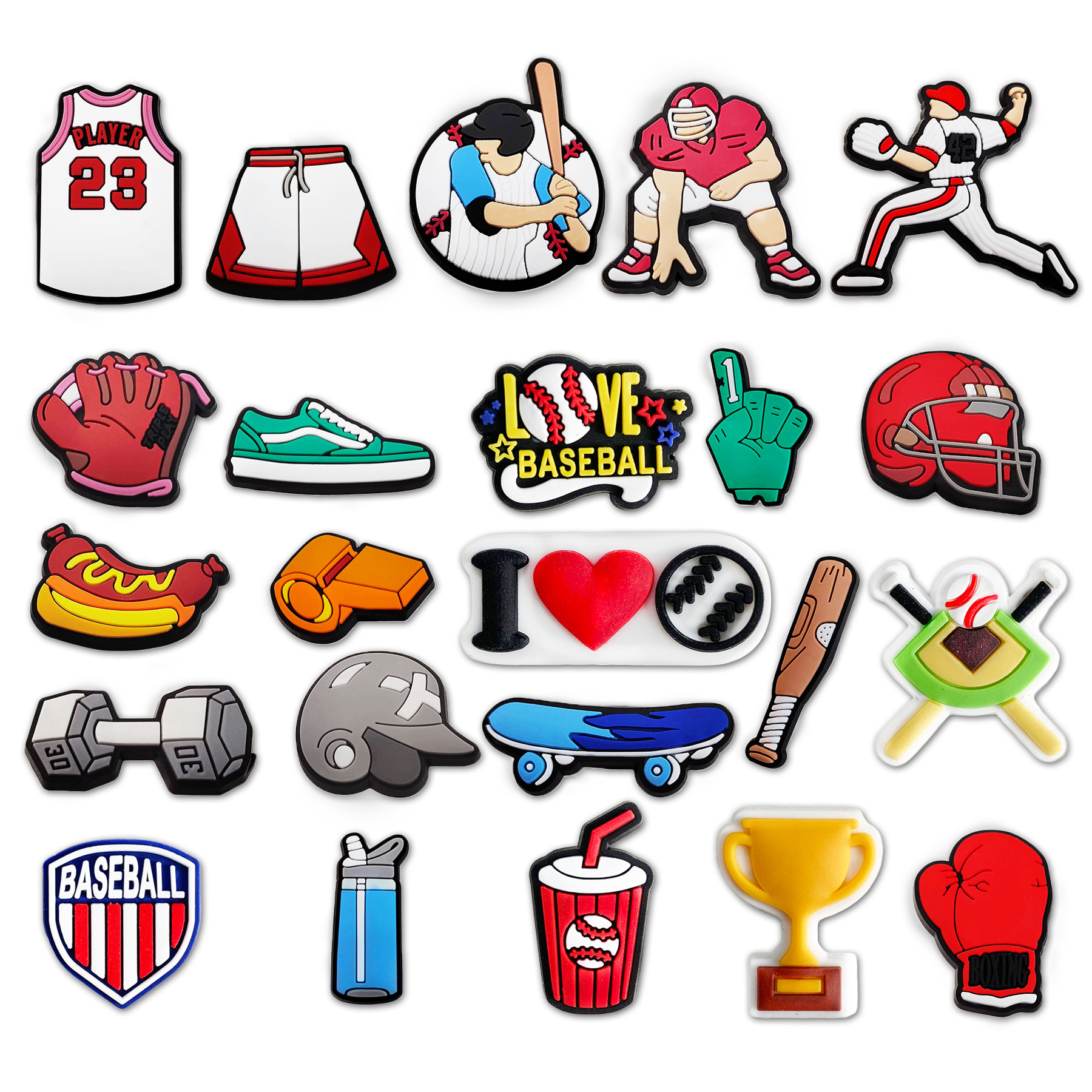Hot 1Pcs PVC Love Baseball Sho - Women'S Accessories For Crocs recensie en prijs